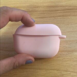 Pink Silicone AirPod Pros Earbud Case